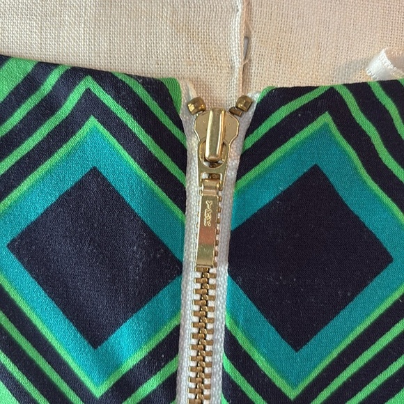 Eliza J geometric color block stretch shift dress 3/4 sleeve relaxed fit zip 10 - Picture 6 of 13